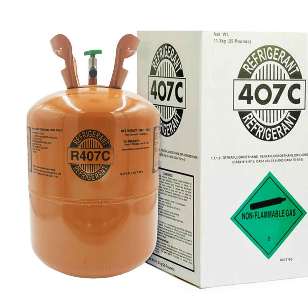 25Lb R407C / R-407C Refrigerant Gas Cylinder for HVAC Systems
