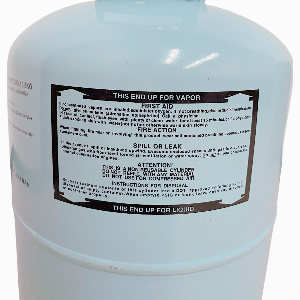 30Lb R134a / R-134a Refrigerant Gas Cylinder for Automotive AC