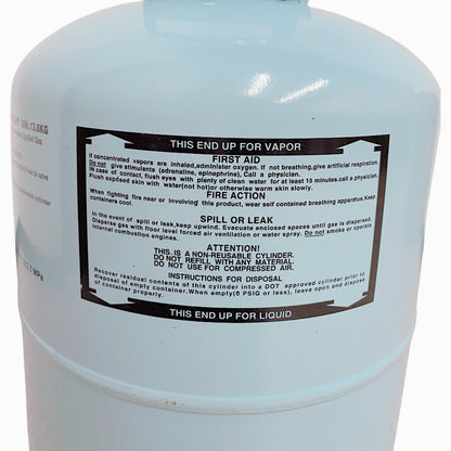 30Lb R134a / R-134a Refrigerant Gas Cylinder for Automotive AC