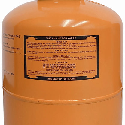 24Lb R404A / R-404A Refrigerant Gas Cylinder for Commercial Refrigeration