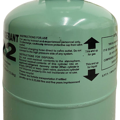 30Lb R22 / R-22 Refrigerant Gas Cylinder for Existing HVAC Systems