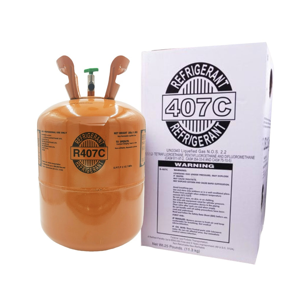 25Lb R407C / R-407C Refrigerant Gas Cylinder for HVAC Systems
