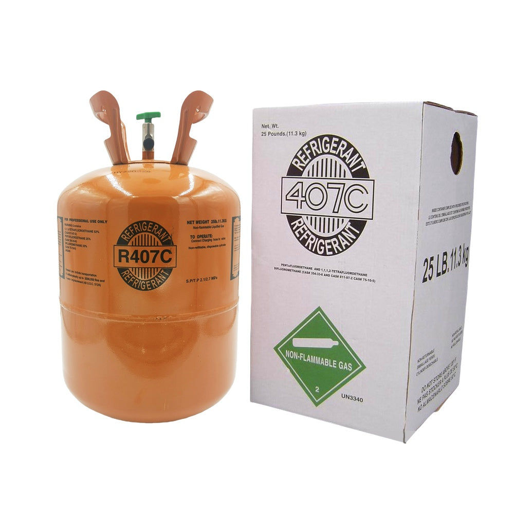 25Lb R407C / R-407C Refrigerant Gas Cylinder for HVAC Systems