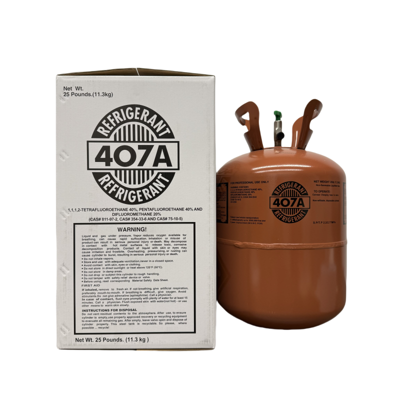 25Lb R407A / R-407A Refrigerant Gas Cylinder for Commercial Refrigeration Systems