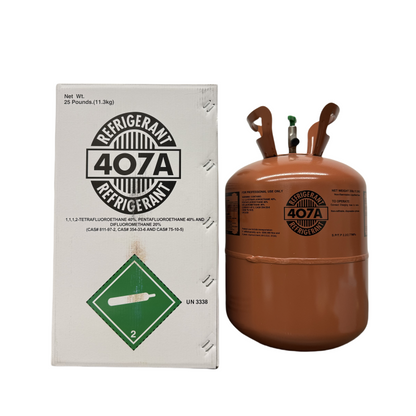25Lb R407A / R-407A Refrigerant Gas Cylinder for Commercial Refrigeration Systems